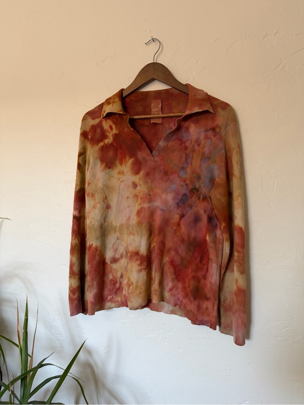 one of a kind plant dyed light weight sweater